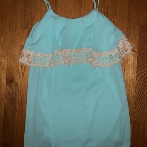 Dress with Lace Trim